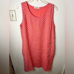 LANDS‎ DOWNUNDER Polka Dot Dress Women's S Italy Luxe Preppy Novelty Whimsical